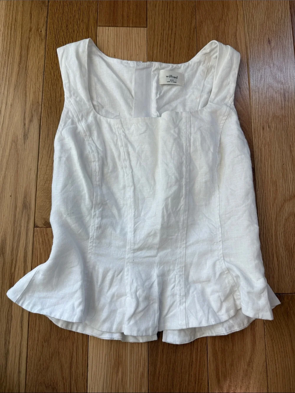 Aritzia Rhodora White Linen Bustier Top - Picture 5 of 6